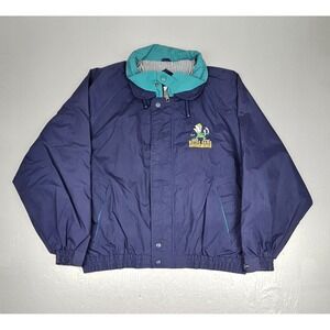 Vintage Swingster Notre‎ Dame Fighting Irish Jacket Mens XXL Pinstripe Lining